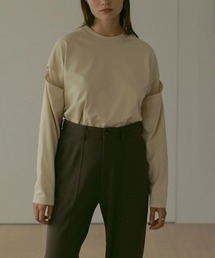 TULLE DOCKING L/S T-SHIRT