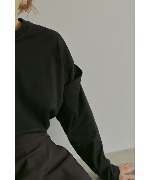 ★美品★ Hem tulle docking pullover SLY | FRONT BUTTON KNIT HOODIE (タンクトップ ) |SHEL'TTER