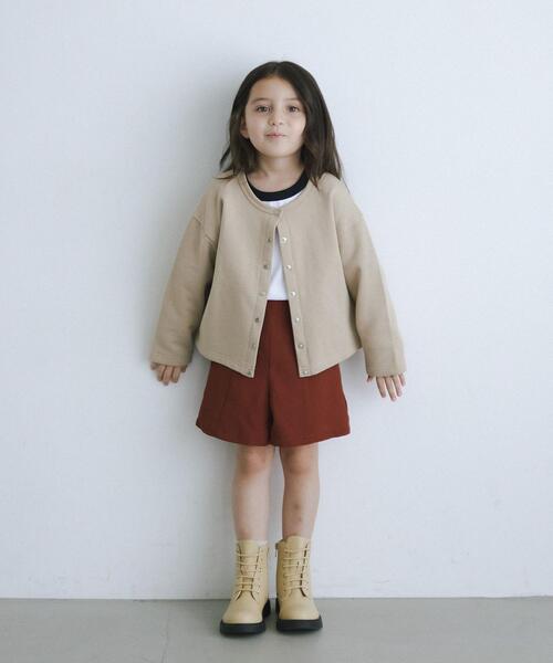 green label relaxing（グリーンレーベルリラクシング）の「【WEB限定】TJ 裏毛 カーディガン 100cm-130cm（カーディガン/ボレロ・キッズ・ライトブルー/ブラック/ベージュ・100cm/130cm/110cm/120cm）」の22枚目の写真