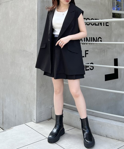 INGNI（イング）の「Backオープンベスト(セットアップ対応)（ベスト・レディース・ブラック/グレー/ブラウン系その他2・M）」の8枚目の写真