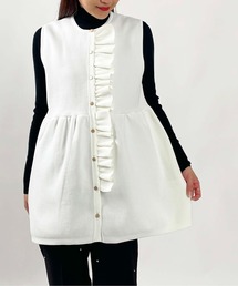 DIARIUM | フロントフリルニットジレ(ベスト)