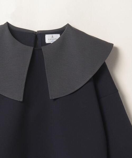 LANVIN en Bleu（ランバンオンブルー）の「ビックカラークロップドカットソー（Tシャツ/カットソー・レディース・ネイビー/ブラック・38）」の15枚目の写真