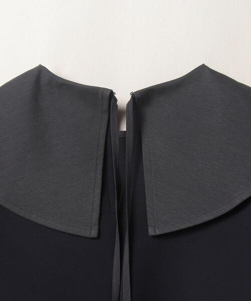 LANVIN en Bleu（ランバンオンブルー）の「ビックカラークロップドカットソー（Tシャツ/カットソー・レディース・ネイビー/ブラック・38）」の16枚目の写真