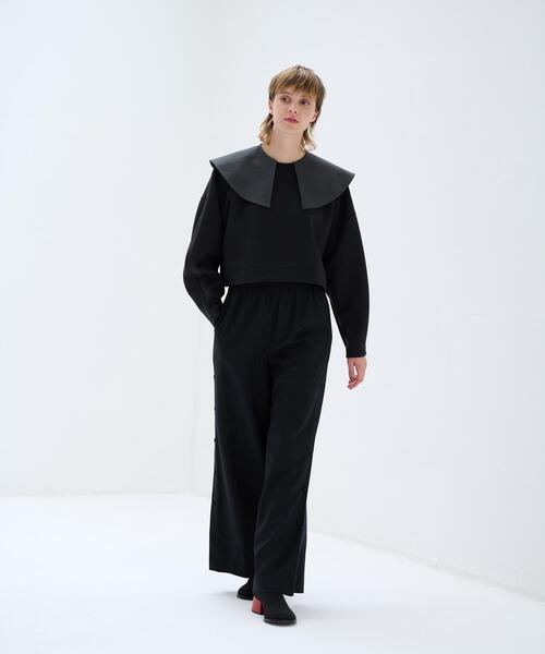 LANVIN en Bleu（ランバンオンブルー）の「ビックカラークロップドカットソー（Tシャツ/カットソー・レディース・ネイビー/ブラック・38）」の19枚目の写真