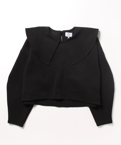 LANVIN en Bleu（ランバンオンブルー）の「ビックカラークロップドカットソー（Tシャツ/カットソー・レディース・ネイビー/ブラック・38）」の14枚目の写真