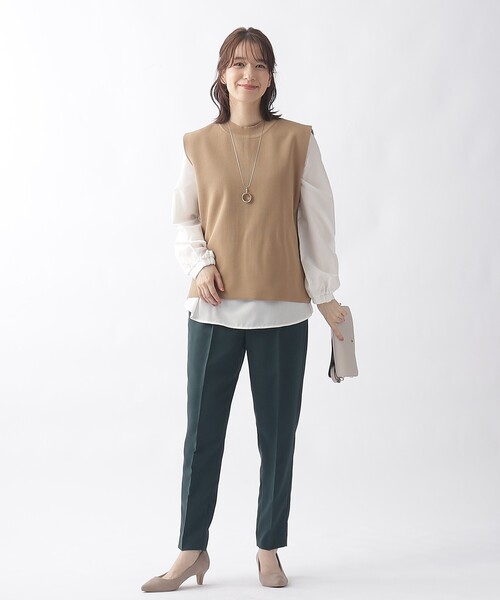 DRESKIP（ドレスキップ）の「◆【2点セット/単品使いも可】スポンディッシュベスト＋ブラウス（その他トップス・レディース・ブルー/ベージュ/ブラック・02/03）」の9枚目の写真