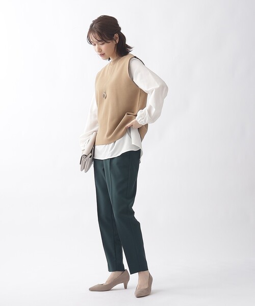 DRESKIP（ドレスキップ）の「◆【2点セット/単品使いも可】スポンディッシュベスト＋ブラウス（その他トップス・レディース・ブルー/ベージュ/ブラック・02/03）」の11枚目の写真