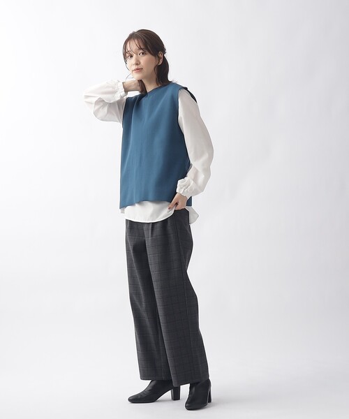 DRESKIP（ドレスキップ）の「◆【2点セット/単品使いも可】スポンディッシュベスト＋ブラウス（その他トップス・レディース・ブルー/ベージュ/ブラック・02/03）」の15枚目の写真