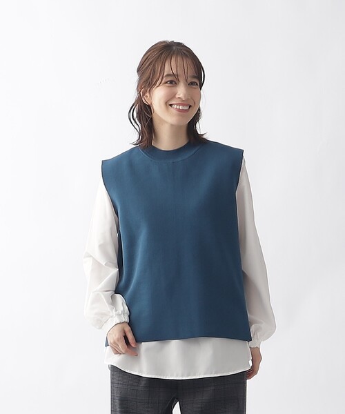 DRESKIP（ドレスキップ）の「◆【2点セット/単品使いも可】スポンディッシュベスト＋ブラウス（その他トップス・レディース・ブルー/ベージュ/ブラック・02/03）」の17枚目の写真