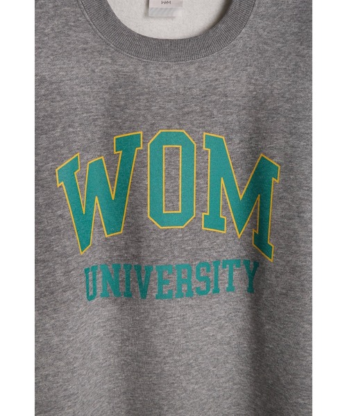 WoM（ワム）の「UNIVERSITY WOM  SWEAT（スウェット・レディース・バーガンディー/ヘザーグレー・SMALL/MEDIUM/LARGE）」の8枚目の写真