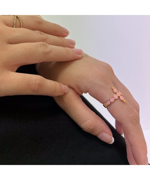 tone(トーン)の「【kocea】ステンレスリング/COLORFUL 金属アレルギー対応アクセサリー(MA)(リング・レディース・C/D/E/F/A/B/G・FREE)」の3枚目の写真
