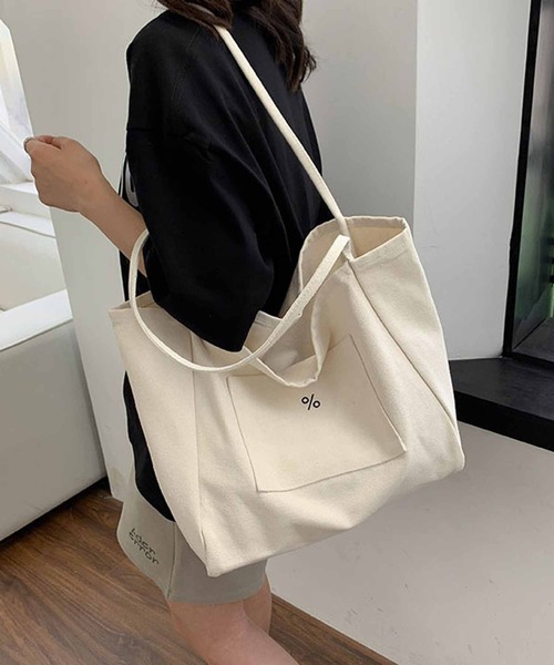 NANEA(ナネア)の「キャンバストートバッグ(トートバッグ・レディース・ホワイト/ブラック・フリー)」の9枚目の写真