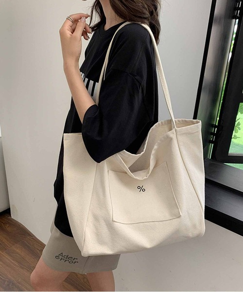 NANEA(ナネア)の「キャンバストートバッグ(トートバッグ・レディース・ホワイト/ブラック・フリー)」の8枚目の写真