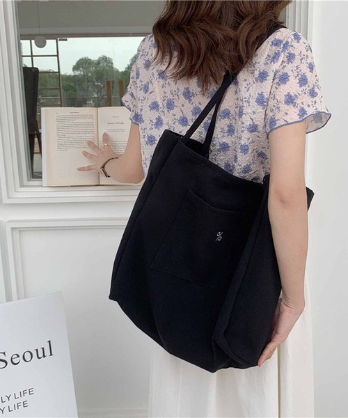 NANEA(ナネア)の「キャンバストートバッグ(トートバッグ・レディース・ホワイト/ブラック・フリー)」の11枚目の写真