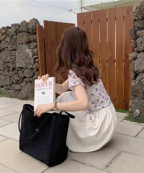 NANEA(ナネア)の「キャンバストートバッグ(トートバッグ・レディース・ホワイト/ブラック・フリー)」の17枚目の写真