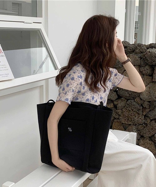 NANEA(ナネア)の「キャンバストートバッグ(トートバッグ・レディース・ホワイト/ブラック・フリー)」の13枚目の写真