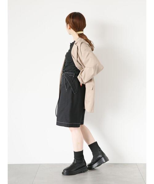 ehka sopo（エヘカソポ）の「テーラードジャケット（ノーカラージャケット・レディース・ベージュ/ブラウン/カーキ・F）」の11枚目の写真