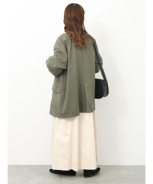 ehka sopo（エヘカソポ）の「テーラードジャケット（ノーカラージャケット・レディース・ベージュ/ブラウン/カーキ・F）」の20枚目の写真