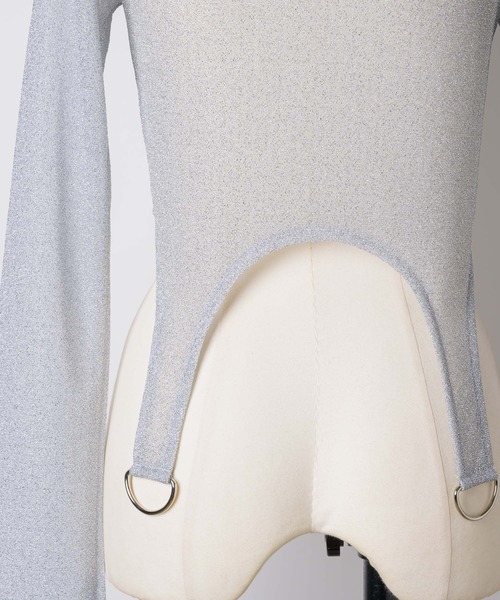 VIOLETTA(ヴィオレッタ)の「ラメカットソークロップドトップス(Tシャツ/カットソー・レディース・ホワイト/シルバー/レッド・FREE)」の12枚目の写真