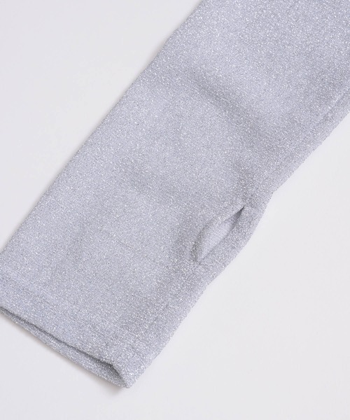 VIOLETTA(ヴィオレッタ)の「ラメカットソークロップドトップス(Tシャツ/カットソー・レディース・ホワイト/シルバー/レッド・FREE)」の13枚目の写真