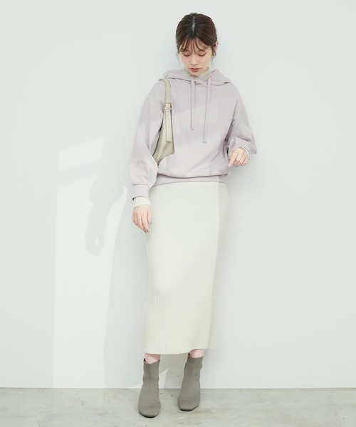 natural couture（ナチュラルクチュール）の「ふわもちラテパーカー（パーカー・レディース・ブラック/イエロー/アイボリー/グレイッシュベージュ/ピンクベージュ・FREE）」の21枚目の写真