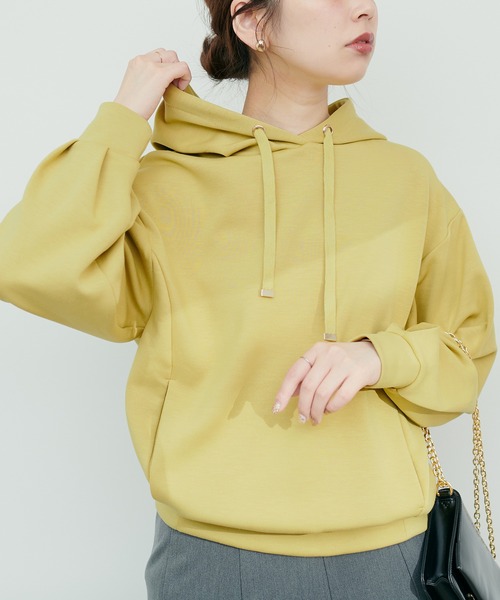 natural couture（ナチュラルクチュール）の「ふわもちラテパーカー（パーカー・レディース・ブラック/イエロー/アイボリー/グレイッシュベージュ/ピンクベージュ・FREE）」の22枚目の写真