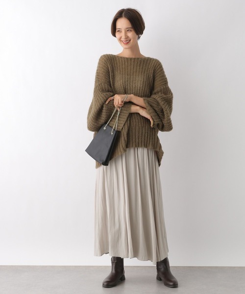 LEPSIM（レプシィム）の「3ゲージモヘア混透かしプルオーバー　971247（ニット/セーター・レディース・ピンク/キナリ/モカ・FREE）」の7枚目の写真