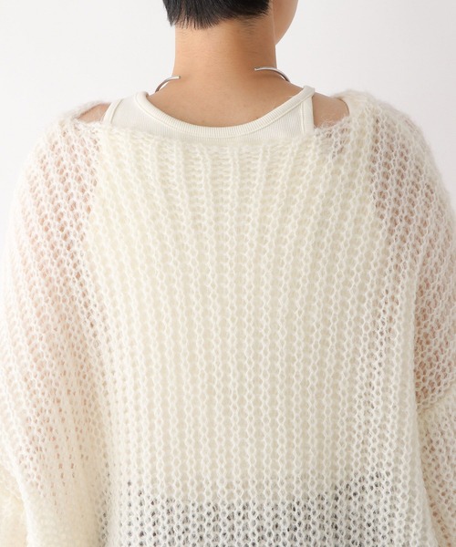 LEPSIM（レプシィム）の「3ゲージモヘア混透かしプルオーバー　971247（ニット/セーター・レディース・ピンク/キナリ/モカ・FREE）」の20枚目の写真