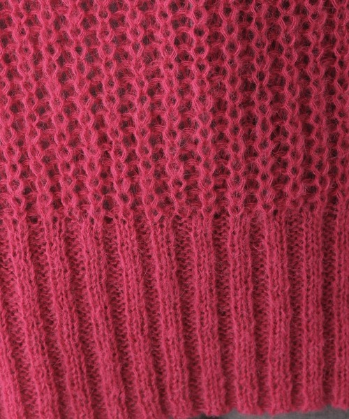 LEPSIM（レプシィム）の「3ゲージモヘア混透かしプルオーバー　971247（ニット/セーター・レディース・ピンク/キナリ/モカ・FREE）」の15枚目の写真