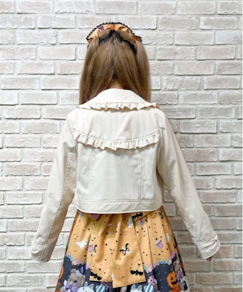 axes femme（アクシーズファム）の「フリル合皮ライダース（ライダース