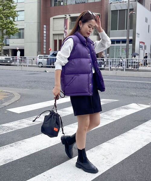 UNIVERSAL OVERALL（ユニバーサルオーバーオール）の「【UNIVERSAL OVERALL/ユニバーサルオーバーオール】QUIlT SHOULDER POUCH（バックパック/リュック・レディース・アイボリー/ブラック/グレー・FREE）」の6枚目の写真