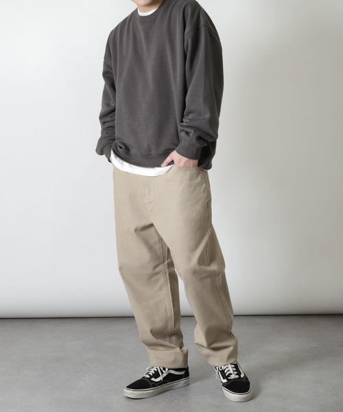 ZIP FIVE（ジップファイブ）の「【ZIP FIVE】 ストレッチ ワイド バギー イージーパンツ / スケーターパンツ（デニムパンツ・メンズ・ネイビー/ベージュ/ブラック系/サックスブルー/オリーブ/ブラック/ブルー/ワンウォッシュ/ケミカルウォッシュ/ブラック系1・SMALL/MEDIUM/LARGE/X-LARGE）」の19枚目の写真