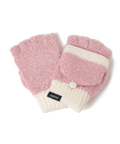 SHIPS(シップス)の「SHIPS KIDS:ふわもこ ミトン 手袋(手袋・キッズ・ネイビー/シルバーグレー/ピンク/ピンク系その他・SMALL/MEDIUM)」の1枚目の写真