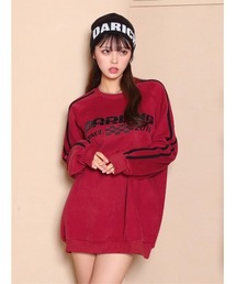 チェッカーグラフィックプルオーバー