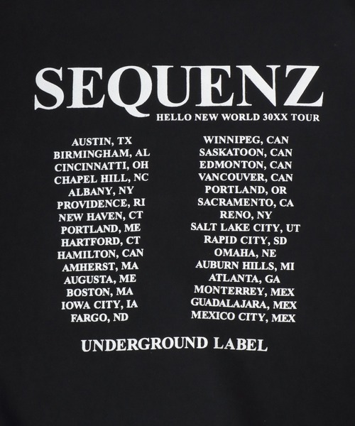 SEQUENZ（シークエンズ）の「SEQUENZ/シークエンズ オーバーサイズ ヴィンテージライク バンド 裏起毛 スウェットパーカー フーディー レディース メンズ（パーカー・メンズ・ブラック/ブラック系その他・L/LL/M）」の16枚目の写真