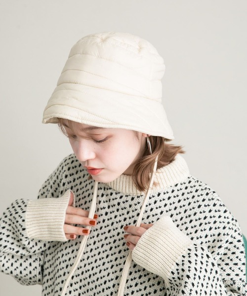 KBF（ケイビーエフ）の「バックドロストバケットHAT（ハット・レディース・ブラック/カーキ/アイボリー・ONE）」の13枚目の写真