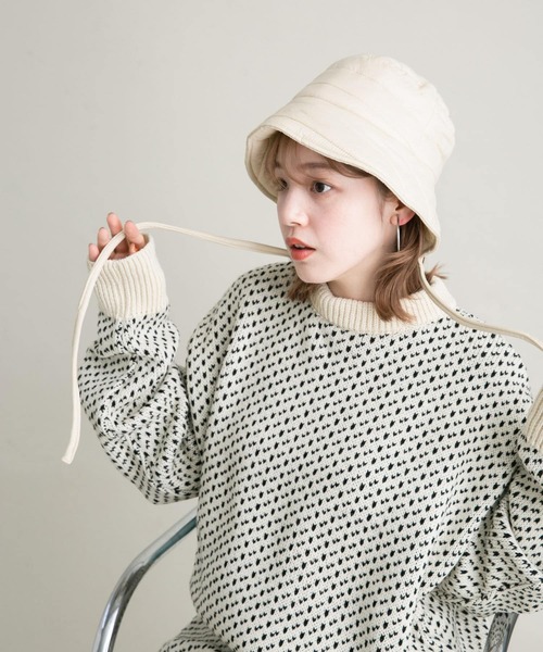 KBF（ケイビーエフ）の「バックドロストバケットHAT（ハット・レディース・ブラック/カーキ/アイボリー・ONE）」の14枚目の写真