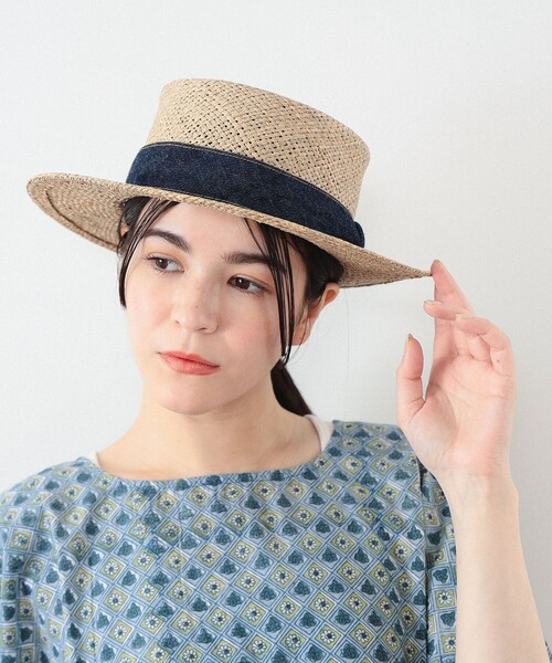 BEAMS BOY(ビームスボーイ)の「Cableami × orSlow × BEAMS BOY / ボーターハット(ハット・レディース・ベージュ・ONE SIZE)」の1枚目の写真