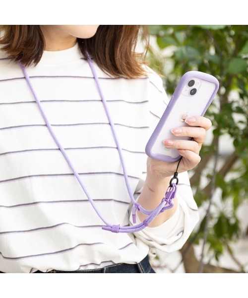 iFace（アイフェイス）の「iFace Hang and ショルダーストラップ(丸紐)（スマホグッズ・レディース・パープル/ブラック/サックスブルー/グリーン/ベージュ・FREE）」の9枚目の写真