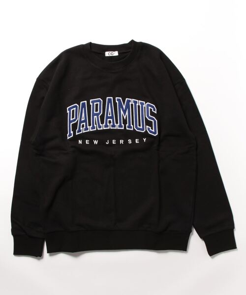 almo(アルモ)の「【CHICHI】PARAMUS LOGO / パラマス ミネソタ アーチロゴ 配色刺繍 クルーネック スウェット(BEY)(スウェット・レディース・オートミール/ブラック・FREE)」の2枚目の写真
