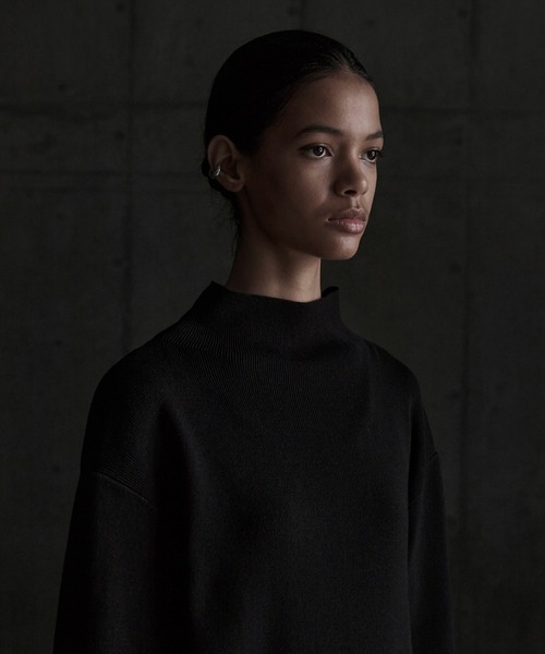 CALLNE（カルネ）の「【CALLNE】 Highgauge Halfbottleneck Knit / ハイゲージハーフボトルネックニット（ニット/セーター・メンズ・チャコールグレー/ブラック・M/L）」の5枚目の写真