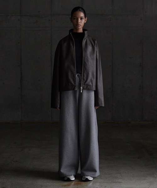 CALLNE（カルネ）の「【CALLNE】 Highgauge Halfbottleneck Knit / ハイゲージハーフボトルネックニット（ニット/セーター・メンズ・チャコールグレー/ブラック・M/L）」の12枚目の写真