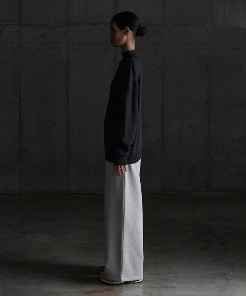 CALLNE（カルネ）の「【CALLNE】 Highgauge Halfbottleneck Knit / ハイゲージハーフボトルネックニット（ニット/セーター・メンズ・チャコールグレー/ブラック・M/L）」の19枚目の写真