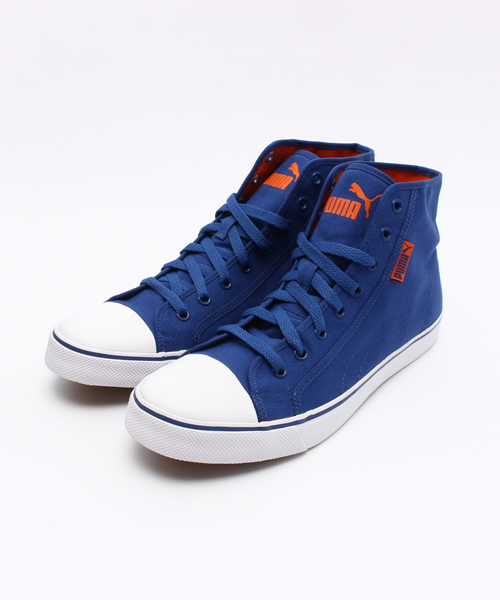 PUMA（プーマ）の「プーマストリートボーラー ミッド (UNISEX)（スニーカー・メンズ・ブルー/ピンク/グレー・23.5cm/24.0cm/23.0cm/24.5cm/25.0cm/26.0cm/25.5cm/27.5cm/28.0cm/28.5cm/27.0cm/26.5cm/29.0cm/22.5cm/30.0cm）」の3枚目の写真