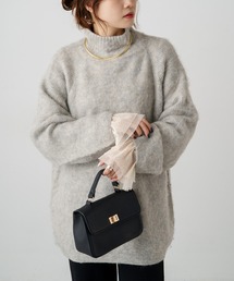 PUAL CE CIN | ハイネック起毛ニットチュニックプルオーバー(ニット/セーター)