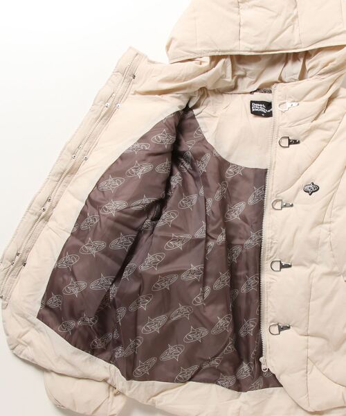 Basic Pleasure Mode（ベーシックプレジャーモード）の「ストリートファッション Y2Kファッション Basic Pleasure Mode ベーシックプレジャーモード SLUSH PUFFER 長袖 ボタンダウンジャケット アウター ジャケット ブルゾン ペディング パディング オーバーサイズ（ダウンジャケット/コート・レディース・アイボリー・M/S）」の10枚目の写真