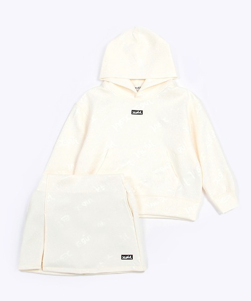 X-girl Stages（エックスガールステージス）の「エンボスロゴパーカ＋スカートＳＥＴ（アンサンブル・キッズ・アイボリー/ブラック・80ｃｍ/100cm/130cm/90cm/110cm/120cm/140cm）」の6枚目の写真