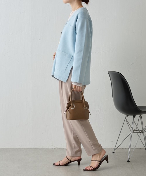 COLLAGE GALLARDAGALANTE（コラージュガリャルダガランテ）の「ミラノリブカーディガン（カーディガン/ボレロ・レディース・オフホワイト/スカイブルー・FREE）」の16枚目の写真