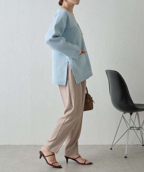 COLLAGE GALLARDAGALANTE（コラージュガリャルダガランテ）の「ミラノリブカーディガン（カーディガン/ボレロ・レディース・オフホワイト/スカイブルー・FREE）」の17枚目の写真