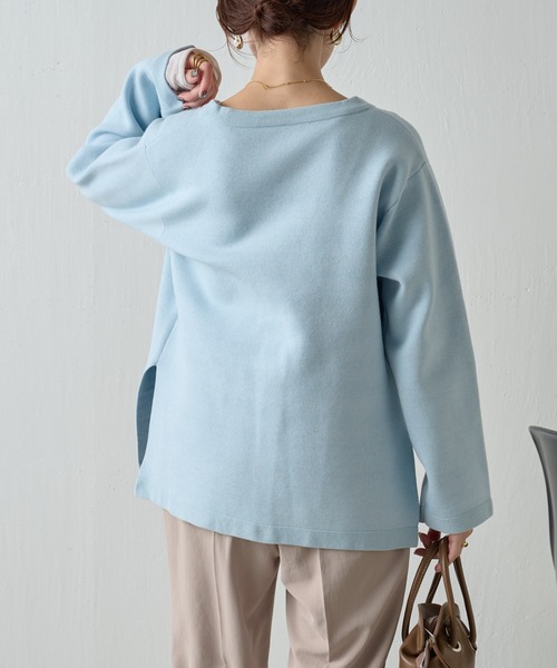 COLLAGE GALLARDAGALANTE（コラージュガリャルダガランテ）の「ミラノリブカーディガン（カーディガン/ボレロ・レディース・オフホワイト/スカイブルー・FREE）」の14枚目の写真